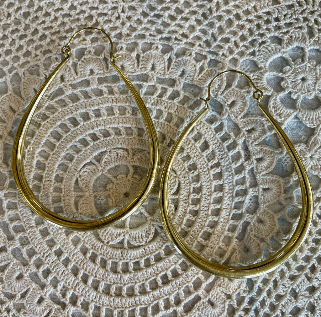 Large Kahina Brass Hoop